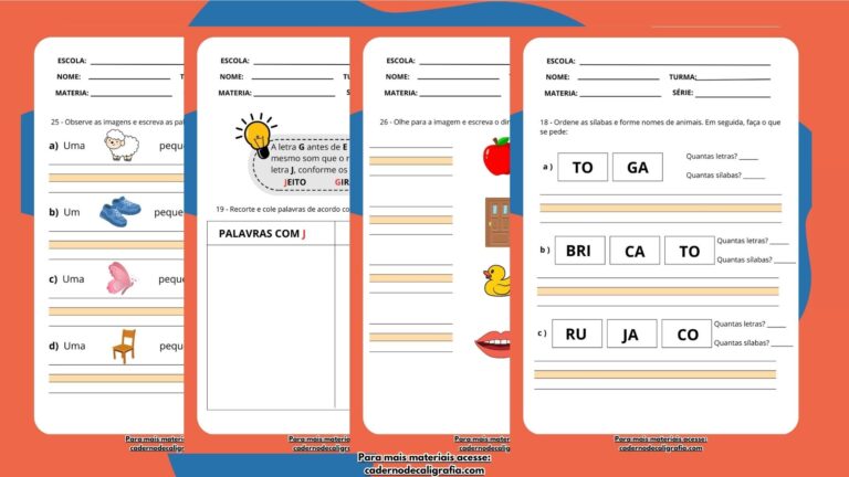 28 Atividades Caligráficas: aprimorar a escrita do seu filho agora é fácil e divertido. Ideal para alunos do 2º ano do ensino fundamental!