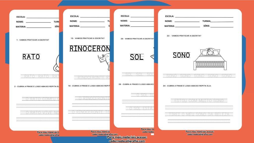 Aprenda de forma divertida com 34 Atividades para Letras R e S! Ideal para estimular a escrita e leitura. Compre já e incentive o aprendizado!