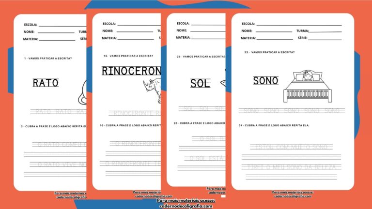 Aprenda de forma divertida com 34 Atividades para Letras R e S! Ideal para estimular a escrita e leitura. Compre já e incentive o aprendizado!