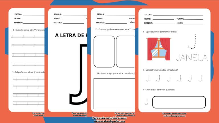 Descubra 14 atividades divertidas com a letra J para estimular a criatividade e o aprendizado das crianças de forma lúdica!